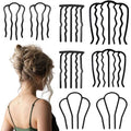 8-Piece Hair Side Combs Set - French Twist & Bun Styling