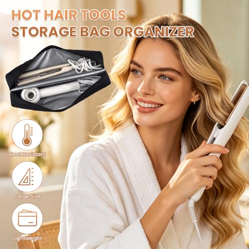 Heat Resistant Hair Tools Organizer Bag - Travel Storage
