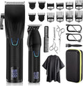 Suttik Professional Hair Clipper & Trimmer Set with 8 Guide Combs