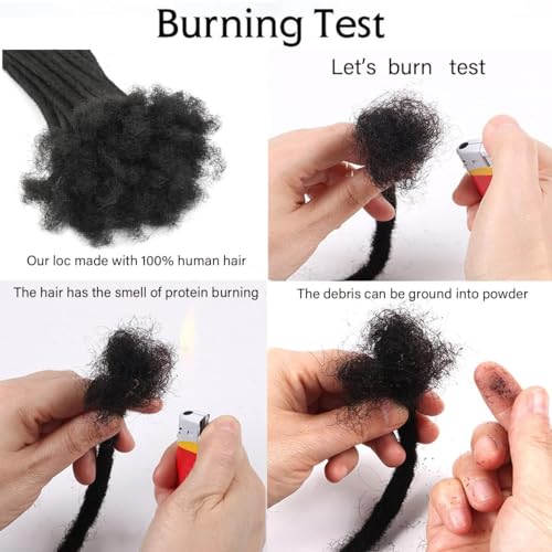 Human Hair Loc Extensions 6 Inch 30 Strands Dreadlocks