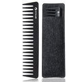 Wide Tooth Carbon Comb for Detangling Wet Hair - Variation of Cutting Set2