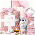 Spa Gift Baskets for Women - Self Care Gifts Kit for Women - Get Well Soon Cozy Relaxation Home Self Care Kits Set Valentine's Day Gifts for Woman Mom Best Friends Sister Wife, Pink
