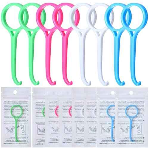 Aligner Removal Tool, Portable Clear Aligner Removal Tool for Invisalign Removable Retainers, Braces, Aligners Remove Hook Pull Tool (8PCS)