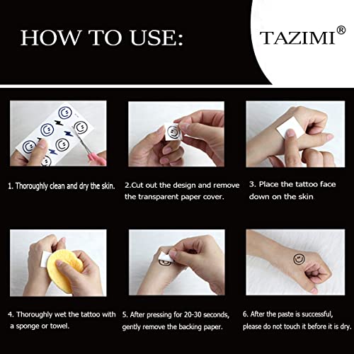 Tazimi 12 Sheets Temporary Tattoos - Watercolor Flower & Lavender Sunflower Violet Rose Tattoo Stickers for Women & Kids