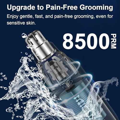 Fululuer Nose Hair Trimmer for Mens and Women | Rechargeable 4-in-1 Ear, Nose, Eyebrow & Beard Trimmers | 8500 RPM | USB Charging | Washable, LED Indicator (Midnight Black)