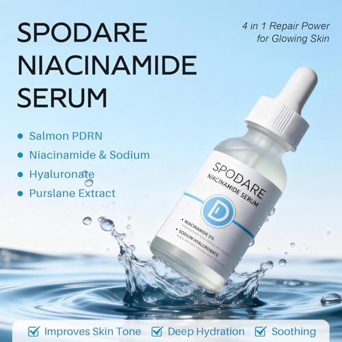 Niacinamide Serum, Sodium Hyaluronate, Salmon PDRN, 1.01 fl.oz Facial Serum, Hydrating & Smoothing Care, Improve Skin Tone - 30ml