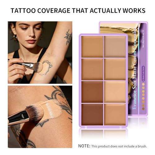Domality 8-Color Concealer Contouring Palette for Medium to Dark Skin