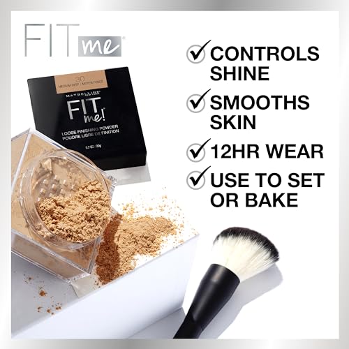 Maybelline Fit Me Loose Finishing Powder Light Medium 0.7oz - Mineral Face Makeup