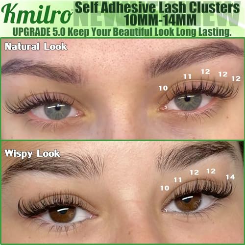 Self Adhesive Lash Clusters 10-14mm Natural Pre-Glued 120Pcs