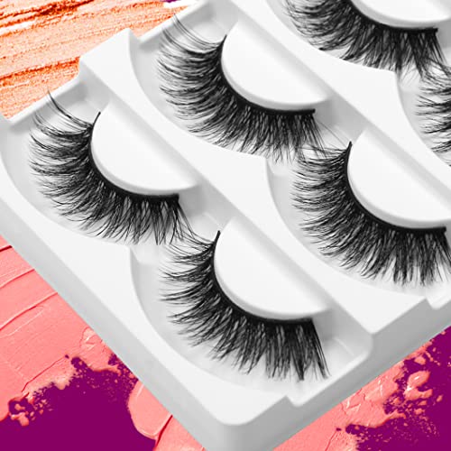 Eliace 3D Mink False Eyelashes 15 Pairs - Wispy Cat Eye Lashes