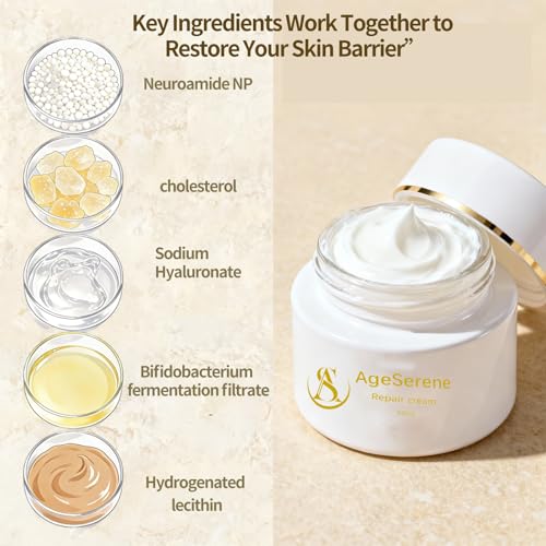 Daily Facial Moisturizer with Ceramide, Hyaluronic Acid & Vitamin E, Restores Sensitive Skin Barrier with Long-Lasting Hydration, Gentle Formula, Alcohol-Free, 1.7 fl oz