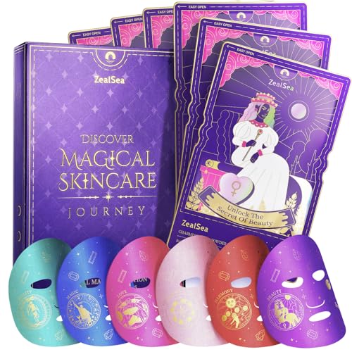 ZealSea Super Hydrating & Moisturizing Facial Sheet Mask Bundle 7 Pack Sheet Masks Plus New Releasing Magic Fun Facial Mask Collection