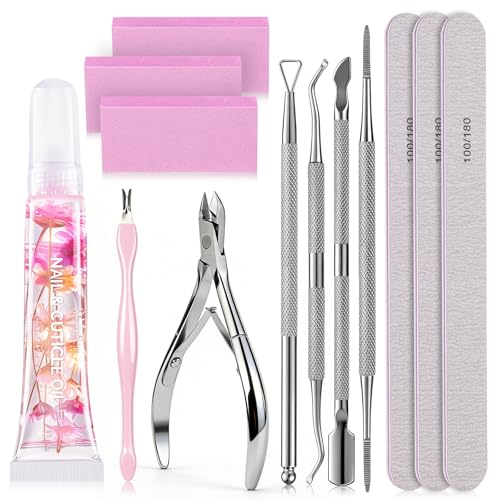 MelodySusie Lavender Nail Care Kit 13Pcs Nail Prep & Cuticle Remover Set