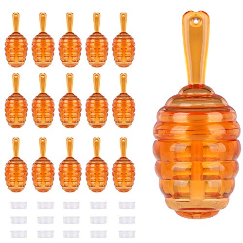 RONRONS 20 Pack 5.5ml (0.19oz) Honeycomb Shaped Clear Lip Gloss Tubes, Refillable Empty Lipgloss Containers for DIY Lipstick, Lip Balm, Cosmetics ? Amber Travel-Safe Design