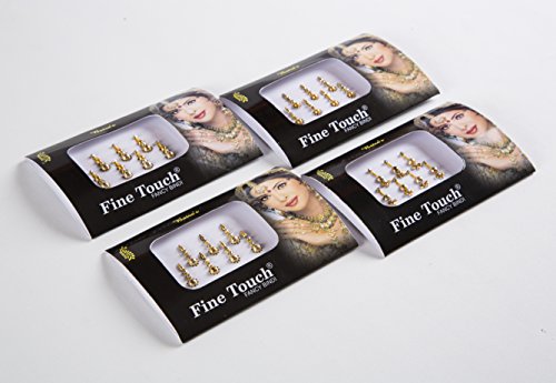 Gold Bindis Set - 4 Packs Assorted Designs