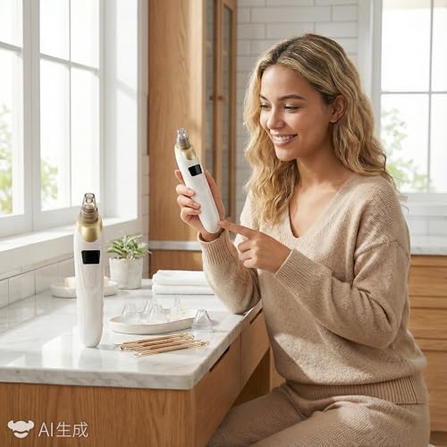 Echtur Electric Blackhead Remover with 5 Suction Heads