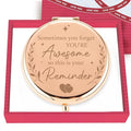 Gossby Inspirational Gift for Women - Sometimes You Forget You¡¯re Awesome - Encouragement, Thank You, Appreciation, Motivational Gift Teacher, Best Friend, Coworker - Double-Sided Pocket Mirror