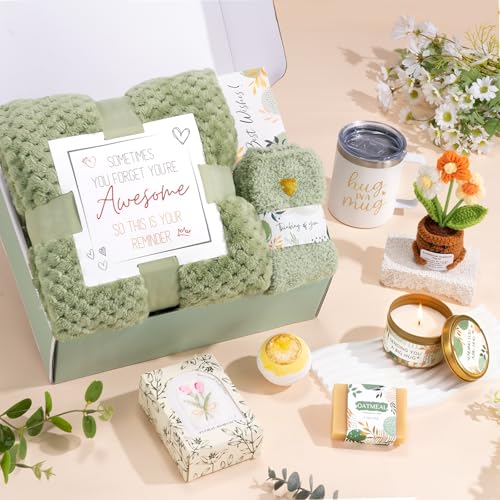 Birthday Gifts for Women Get Well Soon Gift Baskets,Self Care Gift Spa Care Package After Surgery Thinking of You Sympathy Gift,Valentines Day Gifts for Women Mom Friends Sister Wife