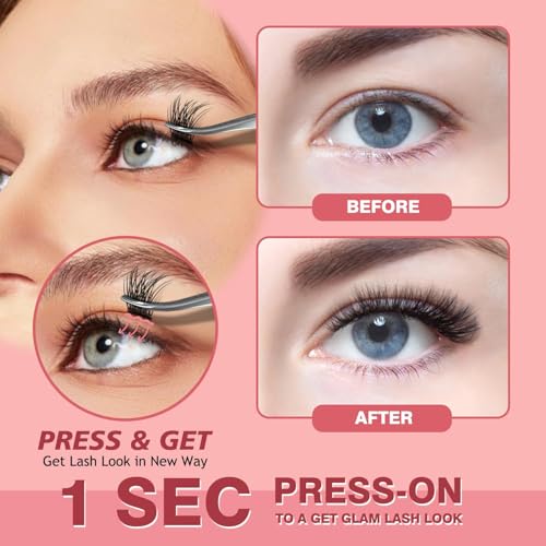 Self-Adhesive Lash Clusters, 240PCS, 8-16mm, No Glue Needed