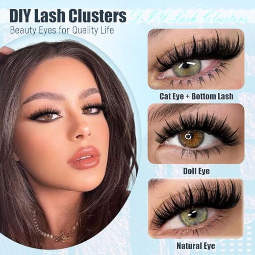 GEMERRY Lash Clusters 80D Spiky Anime-Style 10-18mm