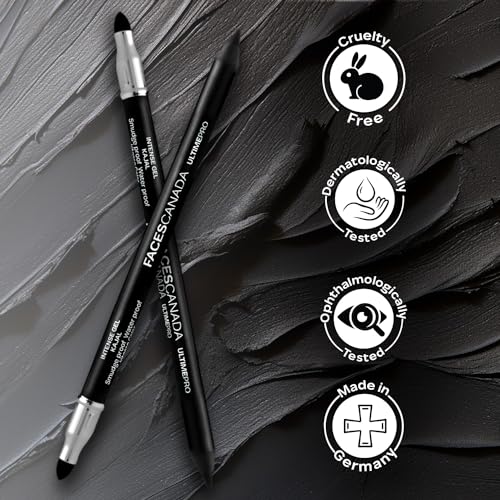 FACESCANADA Ultime Pro Gel Black Eye Pencil with Smudger