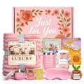 Gifts for Women, Cozy Self Care Gift Set for Her with Blanket, 12oz Insulated Mug & Socks, Thoughtful Birthday Gift for Mom, Wife, Girlfriend or Best Friend