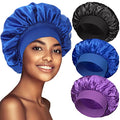 3 Pack Satin Sleep Bonnet for Curly Hair & Braids