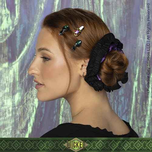 Wicked Elphaba Scrunchie & Hair Clip set - hair clips - hair accessories - hair accessories for girls - gifts for her - Scunci by Conair - 7PK