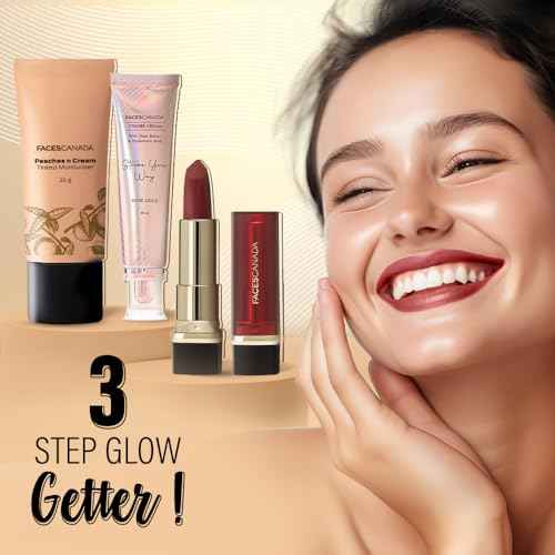 FACESCANADA Peaches n Cream Tinted Face Moisturizer | Lightweight Hydrating Formula with Natural Coverage & Radiant Glow | Blends Easily, Evens Skin Tone, Perfect for Daily Wear | 1.23 Oz (35g)