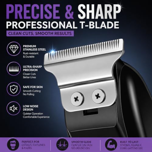 PB-T07 Cordless Hair Clippers for Men with LED Display & 4 Combs