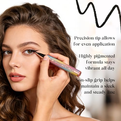 QIC Black Eyeliner Pencil - Waterproof Liquid Liner
