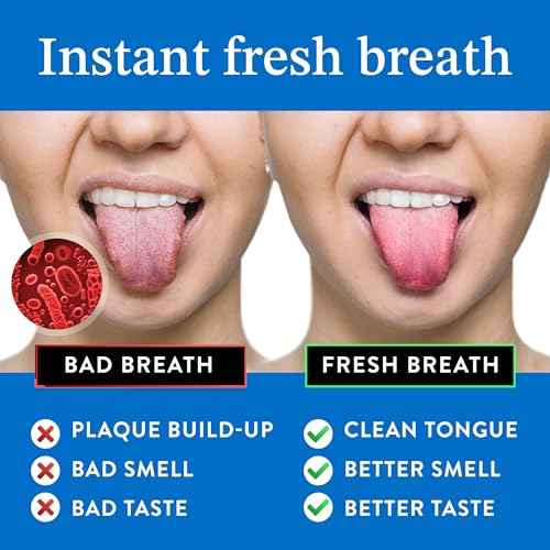 Mouthology Tongue Scraper (2 Pack), Reduce Bad Breath (Travel Cases Included), Stainless Steel Tongue Cleaners, Metal Tongue Scraper, Tongue Scraper for Adults - Fresher Breath in Seconds