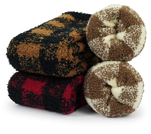BomKinta Women's Cozy Fuzzy Socks - Warm Winter Slipper Socks, Size 5-10