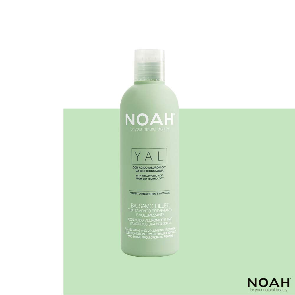 Noah Yal Deep Hydrating Conditioner with Hyaluronic Acid and Thyme for Hair - Organic, Sulfate Free, Anti Frizz, Volumizing, Anti Aging, Detangling Conditioner - 8.5 fl.oz (250 ml)