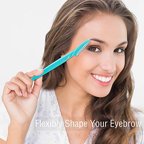 Boao 96 Pieces Eyebrow Razor Eyebrow Trimmer Shavers Dermaplaning Tool Face Razors for Women with Precision Cover (Pack of 2)