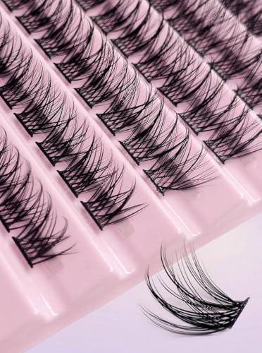 120 Wispy Cluster Lashes, 8-16mm Natural Individual Lashes