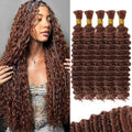 160g Boho Braiding Hair 5 Bundles Brown 18 Inch Curly