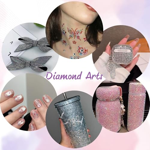 50,000 Pcs 3mm Flatback Resin Rhinestone Bedazzler Kit with Glue & Tools