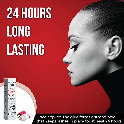 NOON'S UP Black Lash Glue - Waterproof, 24-Hour Strong Hold