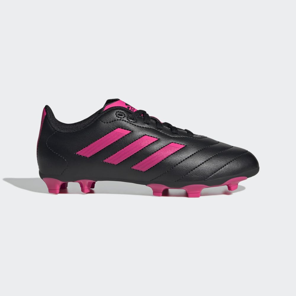 adidas Kids Goletto VII Firm Ground Cleats Soccer Shoe, Core Black/Team Shock Pink/Core Black, 9.5 US Unisex Toddler