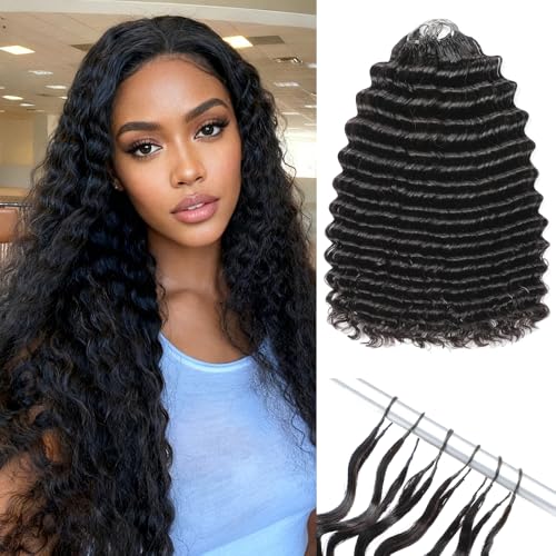Deep Wave Crochet Hair 20 Inch Human Hair Extensions 200g