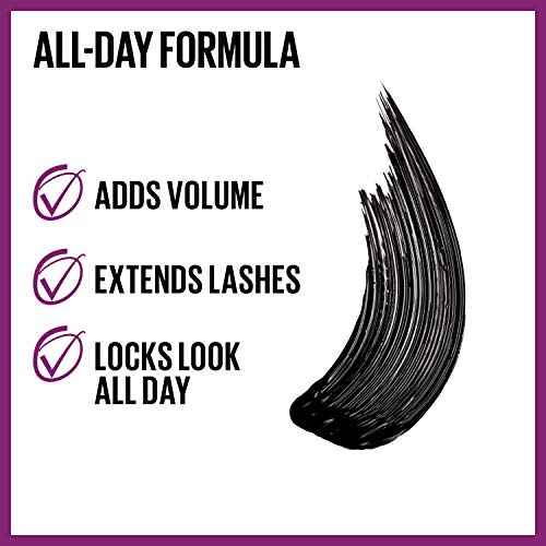 Maybelline The Falsies Lash Lift Washable Mascara Volumizing, Lengthening, Lifting, Curling, Multiplying, Eye Makeup, Very Black, 1 Count