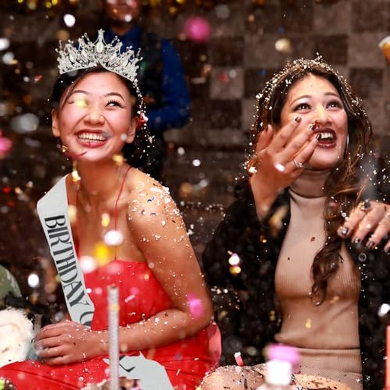 Birthday Queen Sash & Tiara Set for Women Girls - 2 Pack