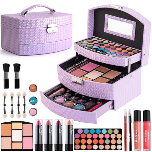 Hot Sugar 31-Piece Makeup Kit with Train Case for Teens
