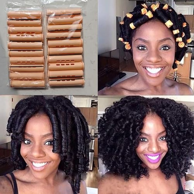 40Pcs Perm Rods Set for Natural Hair - Plastic Wave Rollers