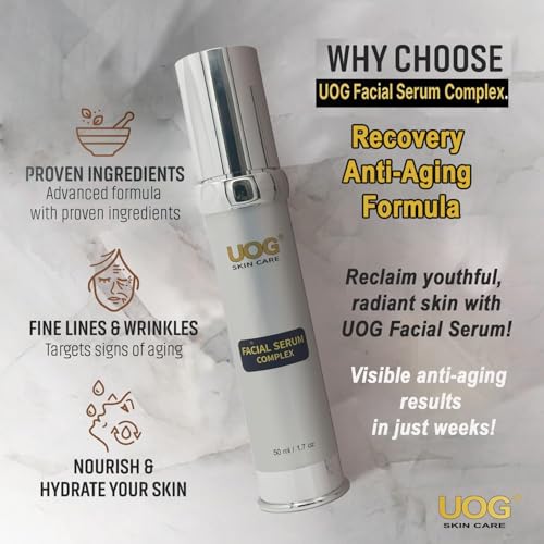 UOG (United One) Face Serum Complex ? Hydrating & Firming Face Serum| Lifts, Tightens & Improves Skin Texture | Reduces Fine Lines & Wrinkles for Neck & Jawline | 50ml/1.7oz