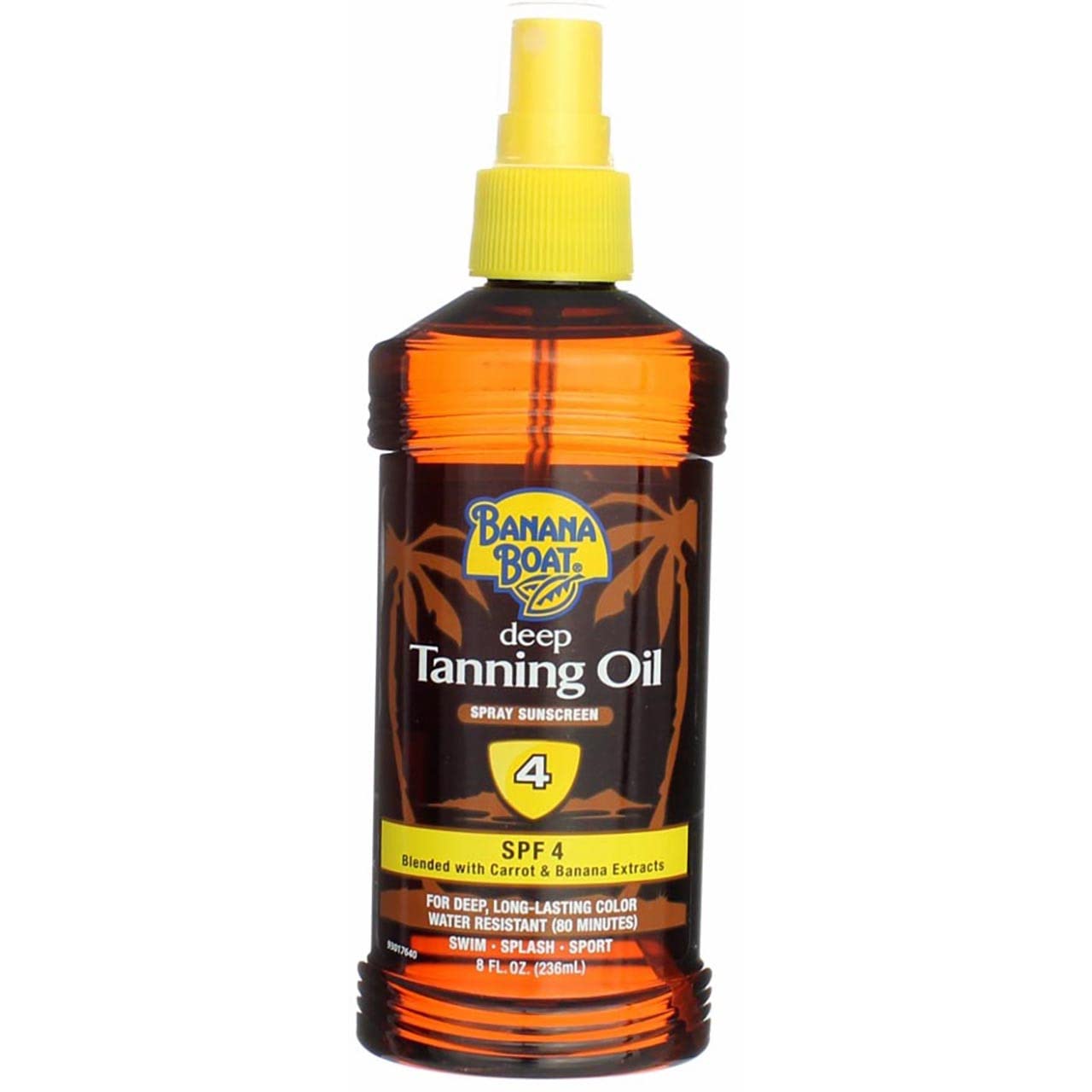 Banana Boat Deep Tanning Spray with Coconut Oil SPF 4, 8 Ounces each (Value Pack of 5)