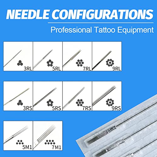Urknall 100PCS Tattoo Needle Assortment - Liners, Shaders & Magnums
