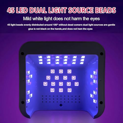 AILALUO 268W UV LED Nail Lamp - Pink with 4 Timers for Gel Nails, Fast Curing