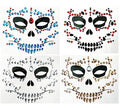 4-Pack Day of the Dead Face Gems Stickers